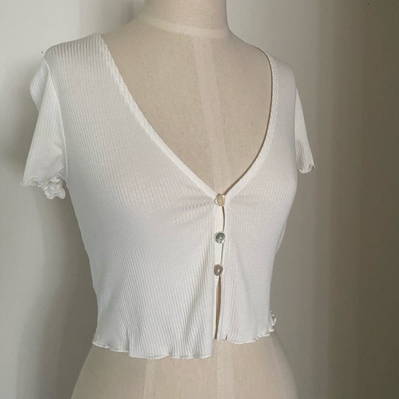 Mini Ribbed Crop Top Short Sleeve - Picture 5 of 8